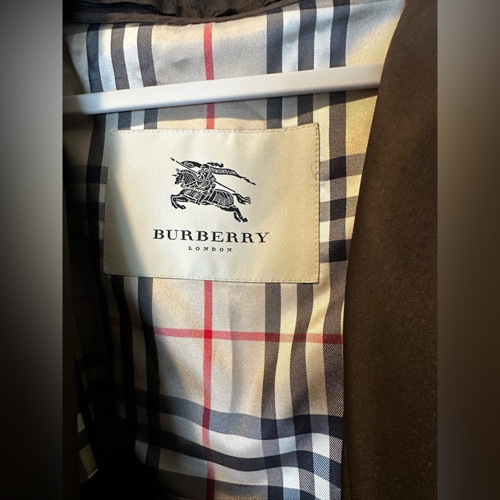 Burberry Dark Brown Denise Hooded Double Breasted Trench Coat - Picture 5 of 10